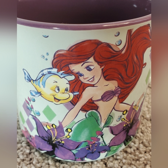 New Disney Under The Sea Ceramic 20oz Mug, The Little Mermaid, Ariel & Flounder - Picture 2 of 12